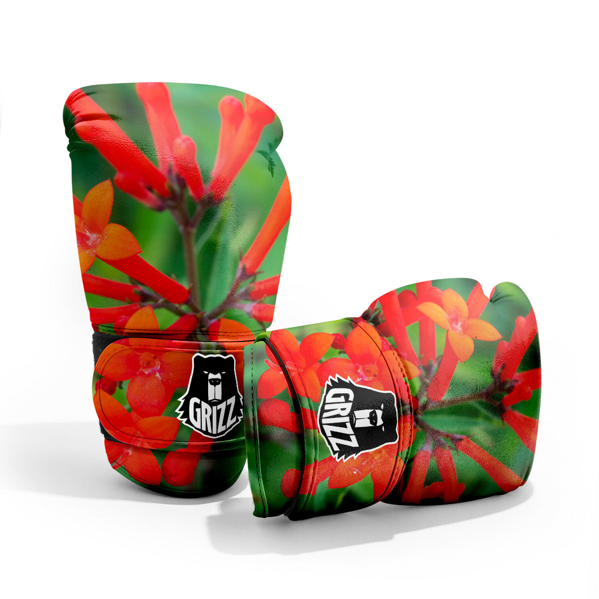 Plant Bouvardia Print Sparring Gloves-grizzshop