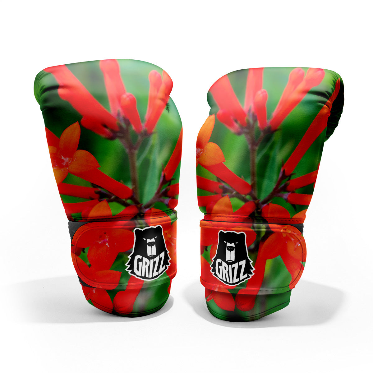 Plant Bouvardia Print Sparring Gloves-grizzshop
