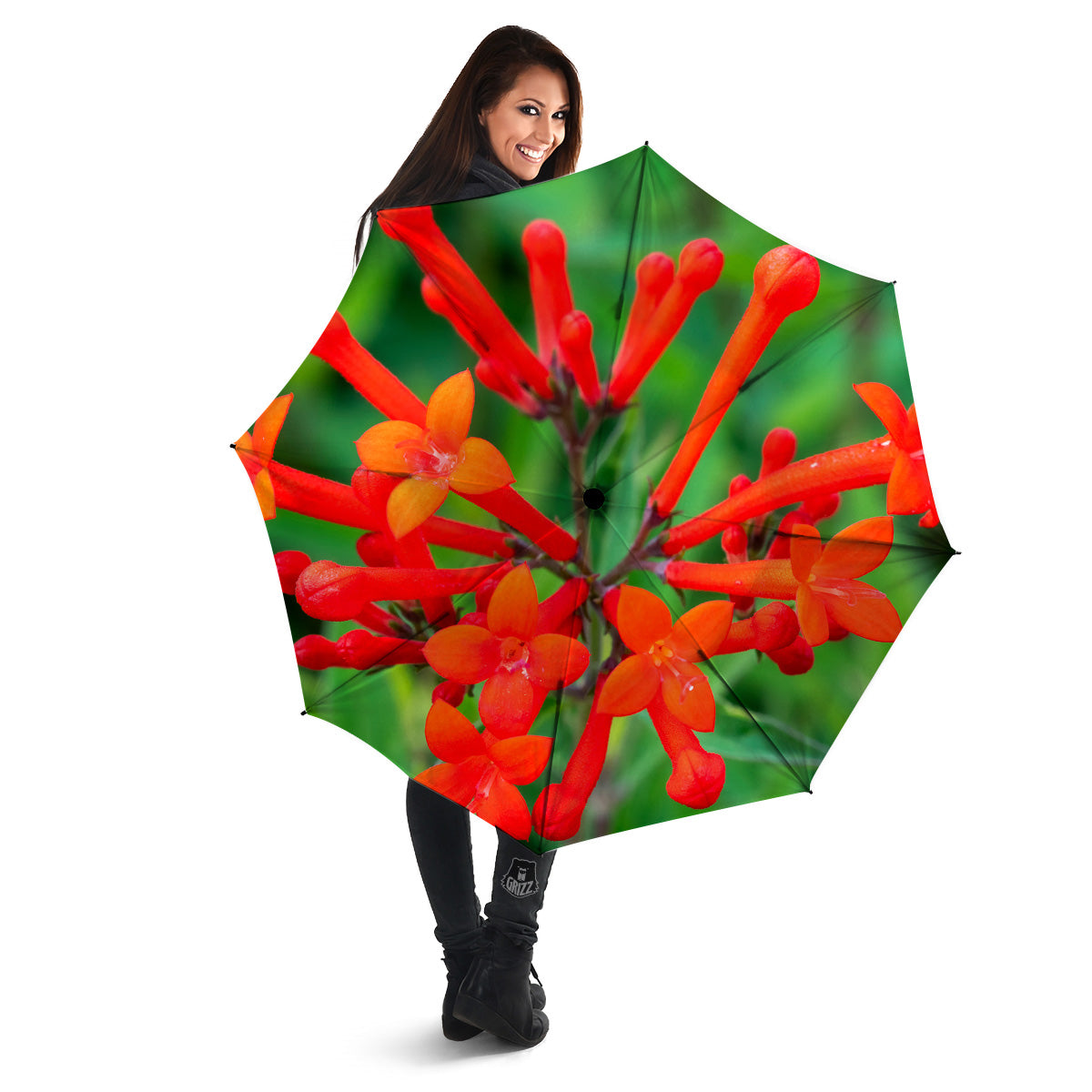Plant Bouvardia Print Umbrella-grizzshop