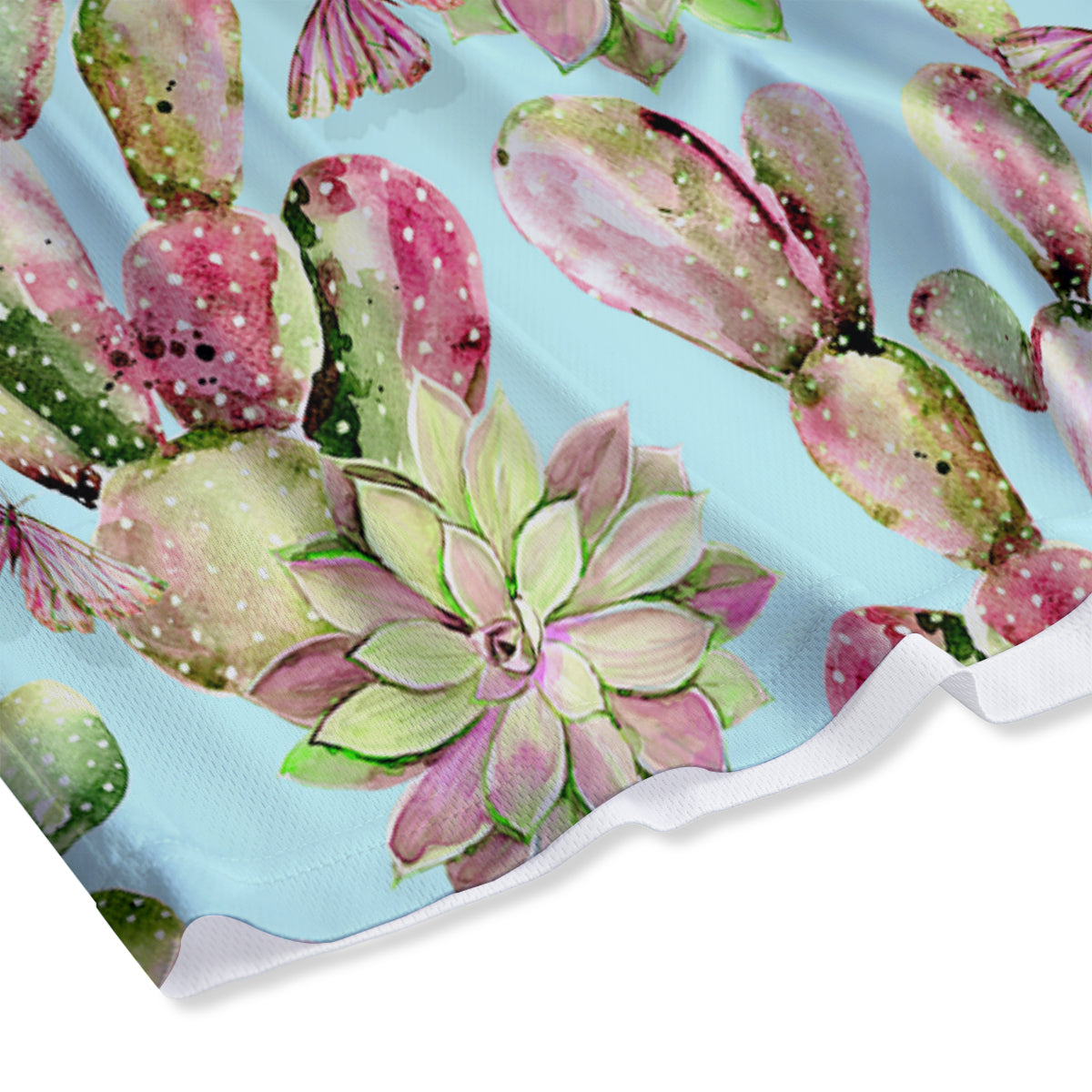 Plant Cactus Watercolor Print Pattern Mesh Shorts