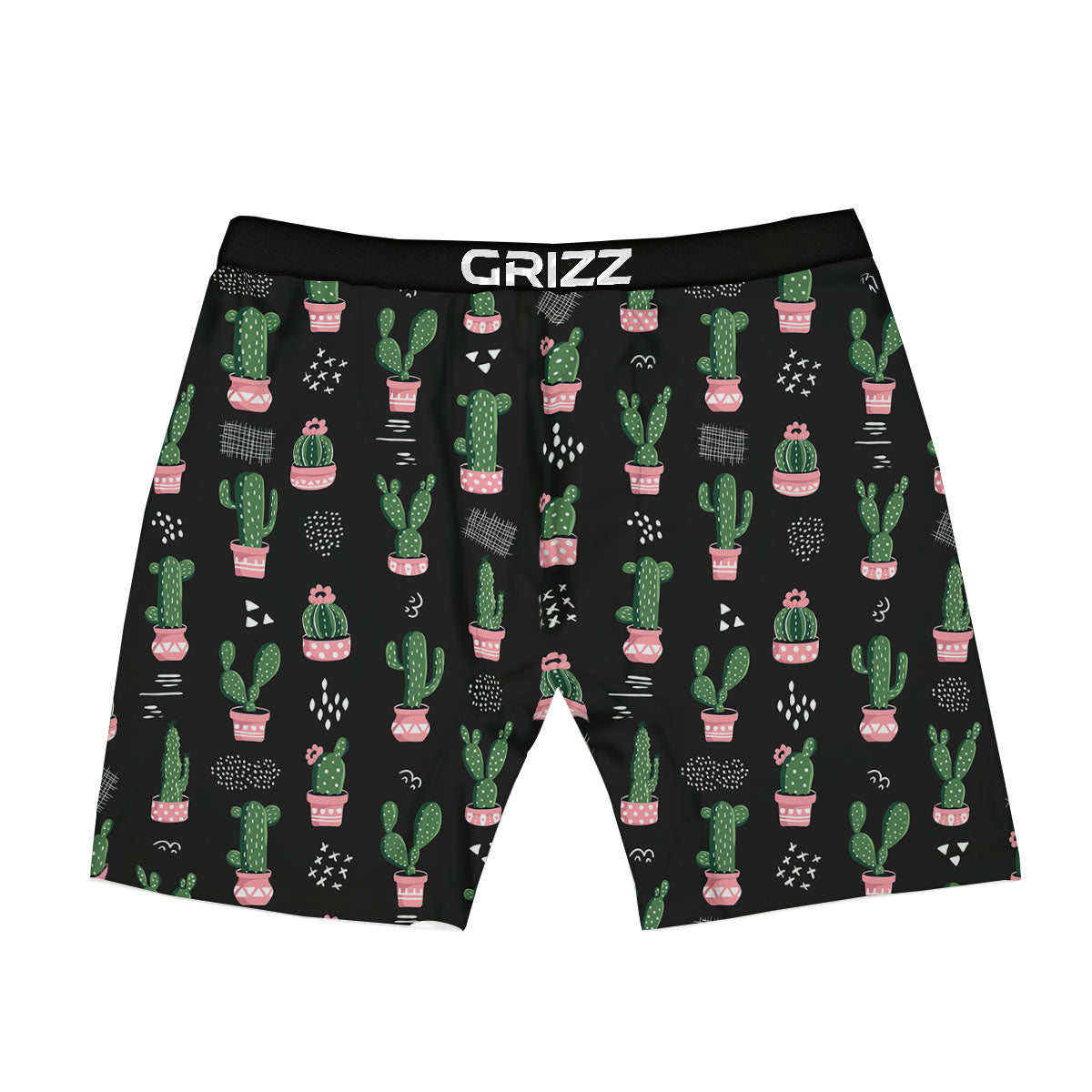 Plant Cute Cactus Print Pattern Boxer Briefs-grizzshop
