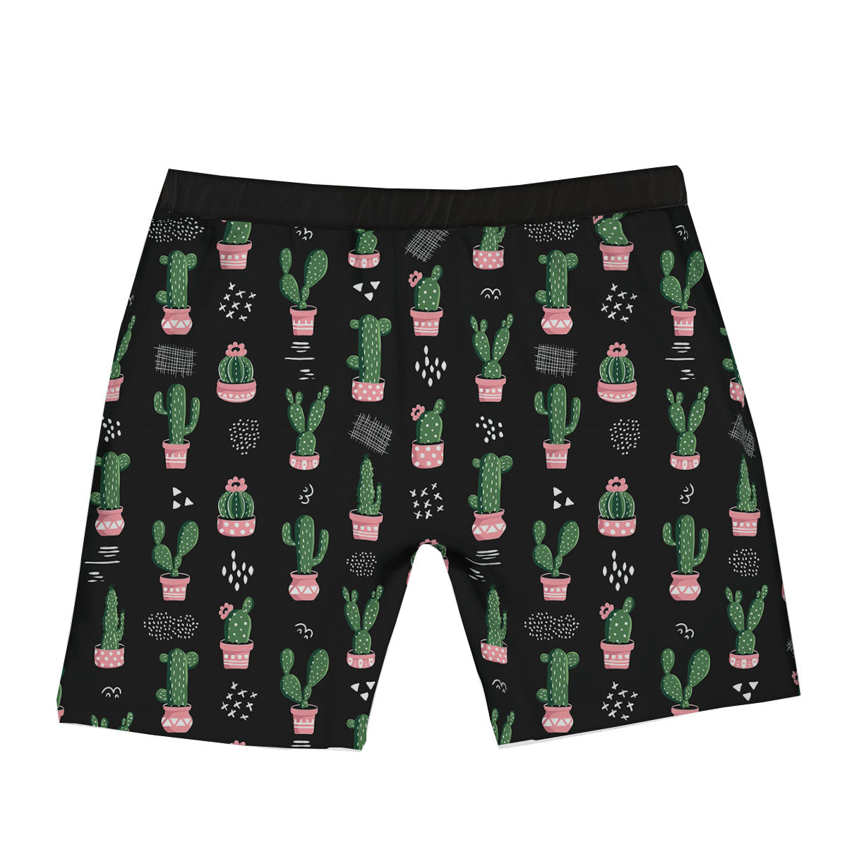 Plant Cute Cactus Print Pattern Boxer Briefs-grizzshop