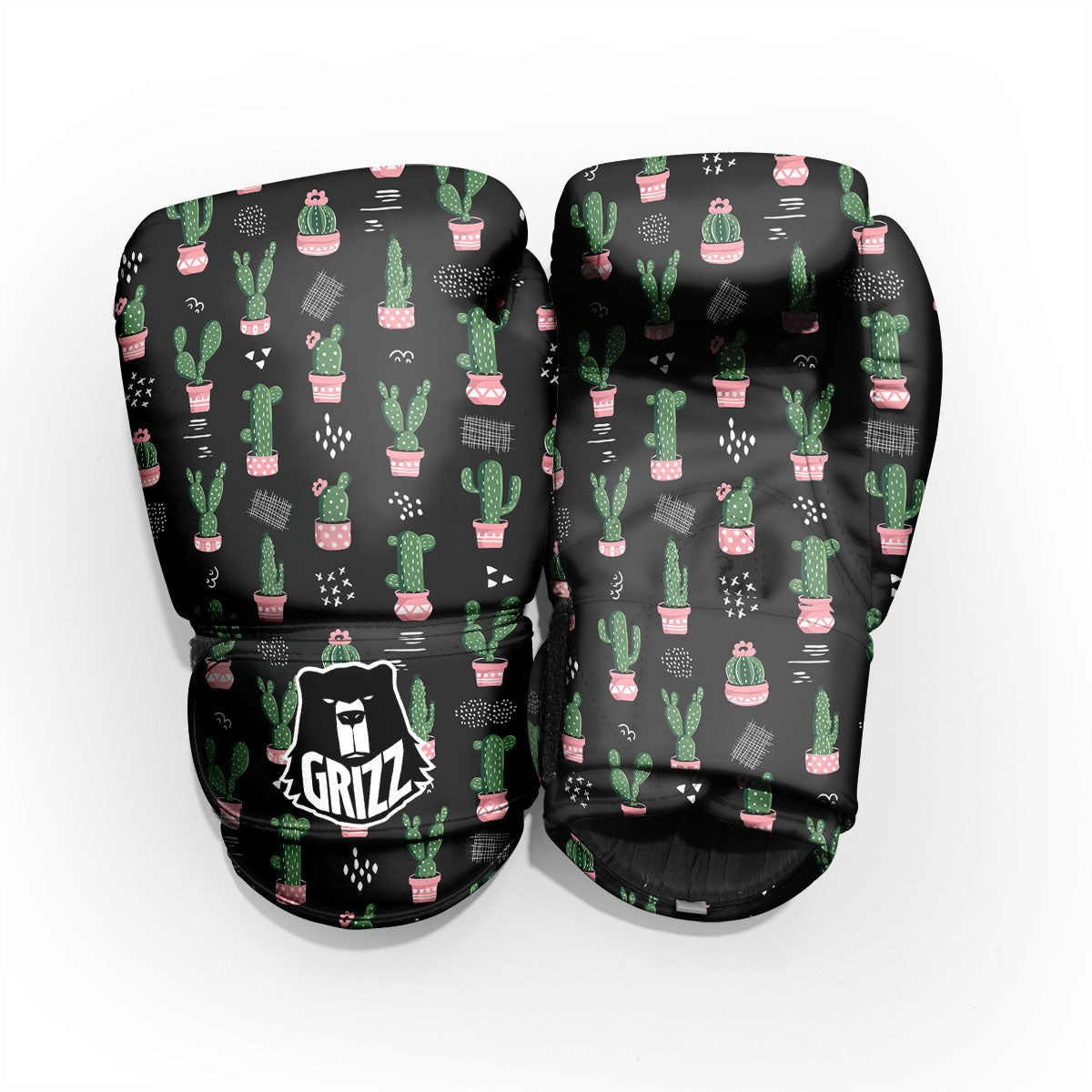 Plant Cute Cactus Print Pattern Pro Boxing Glove