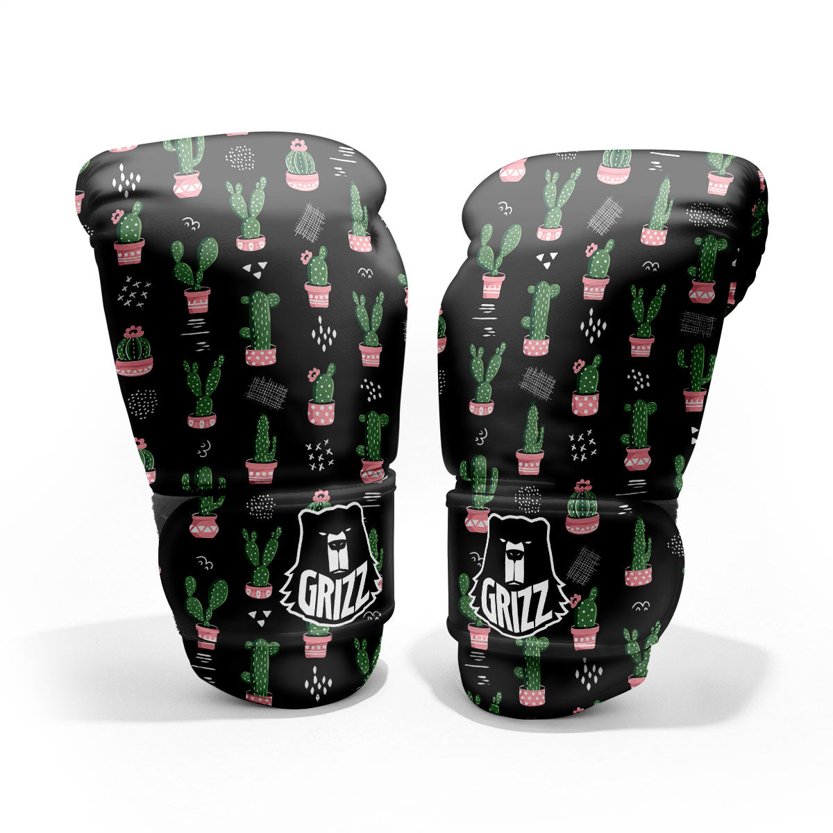 Plant Cute Cactus Print Pattern Pro Boxing Glove