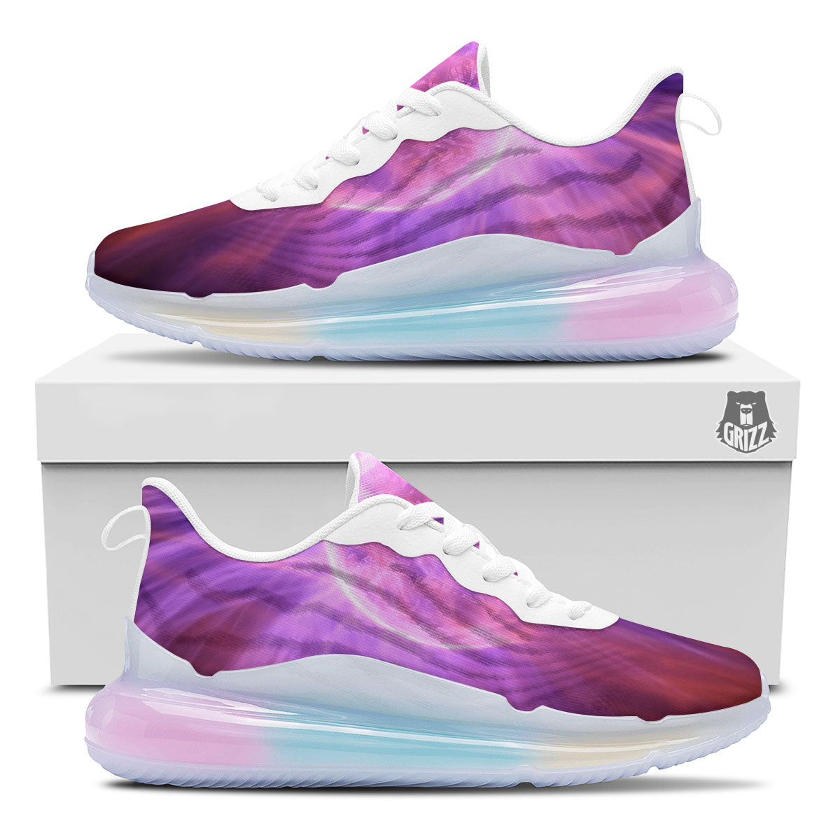 Plasma Ball Purple Print Running Sneakers-grizzshop