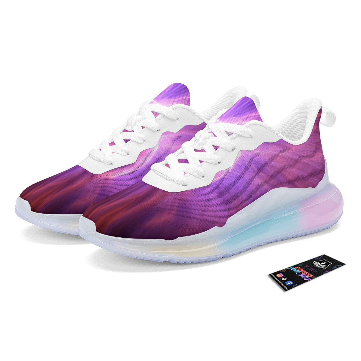 Plasma Ball Purple Print Running Sneakers-grizzshop