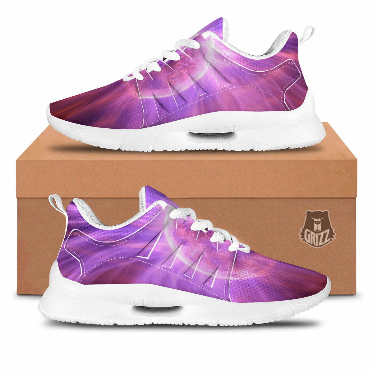 Plasma Ball Purple Print Tennis Shoes-grizzshop