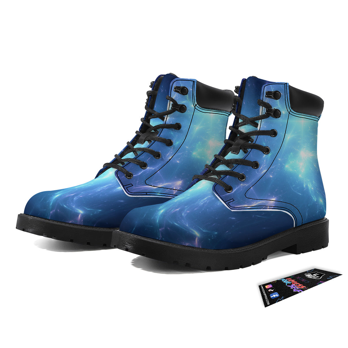 Plasma Blue Print Boots-grizzshop