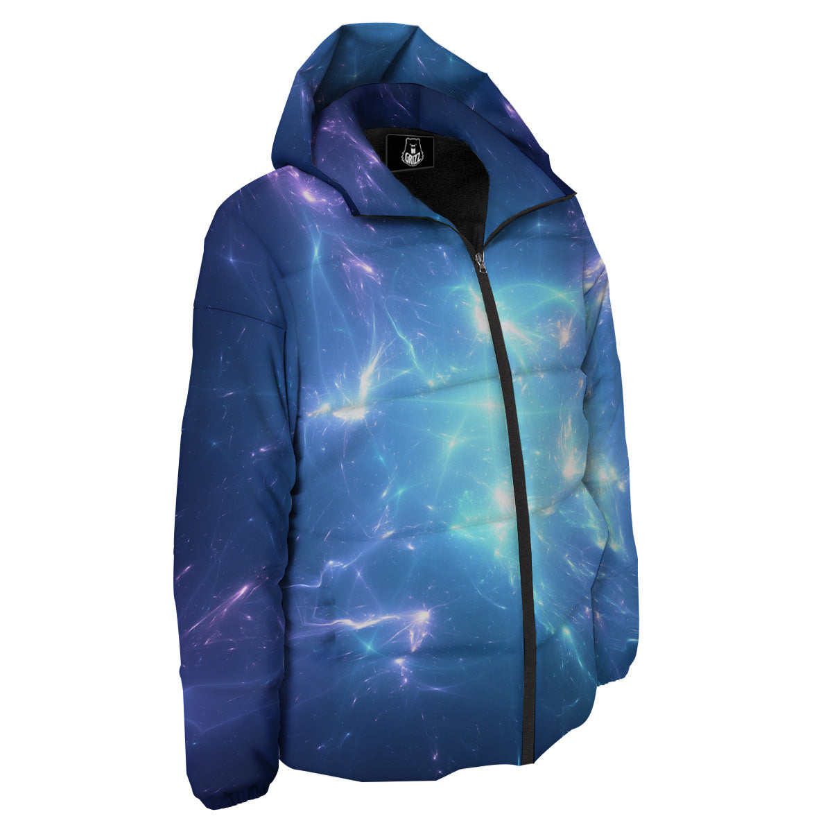 Plasma Blue Print Down Jacket-grizzshop
