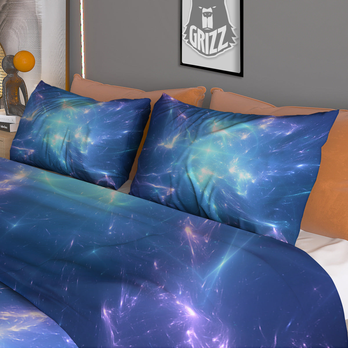 Peacock Embroidery Print Pattern Duvet Cover Bedding Set