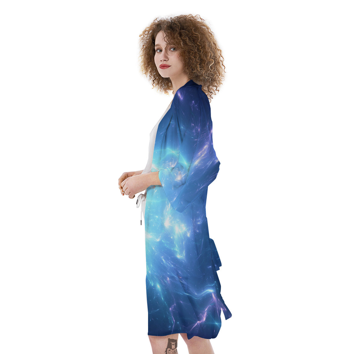 Plasma Blue Print Kimono-grizzshop
