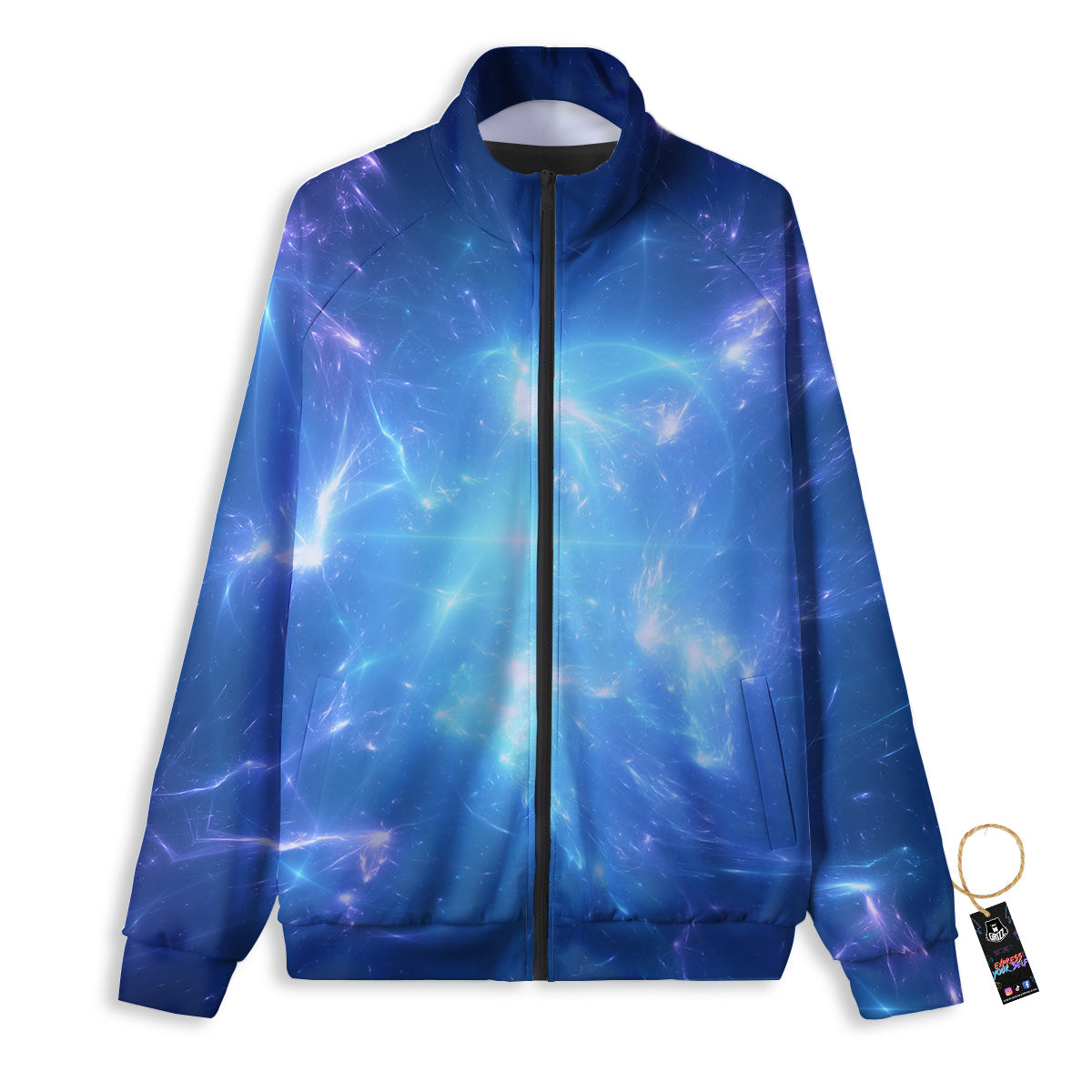 Plasma Blue Print Track Jacket-grizzshop