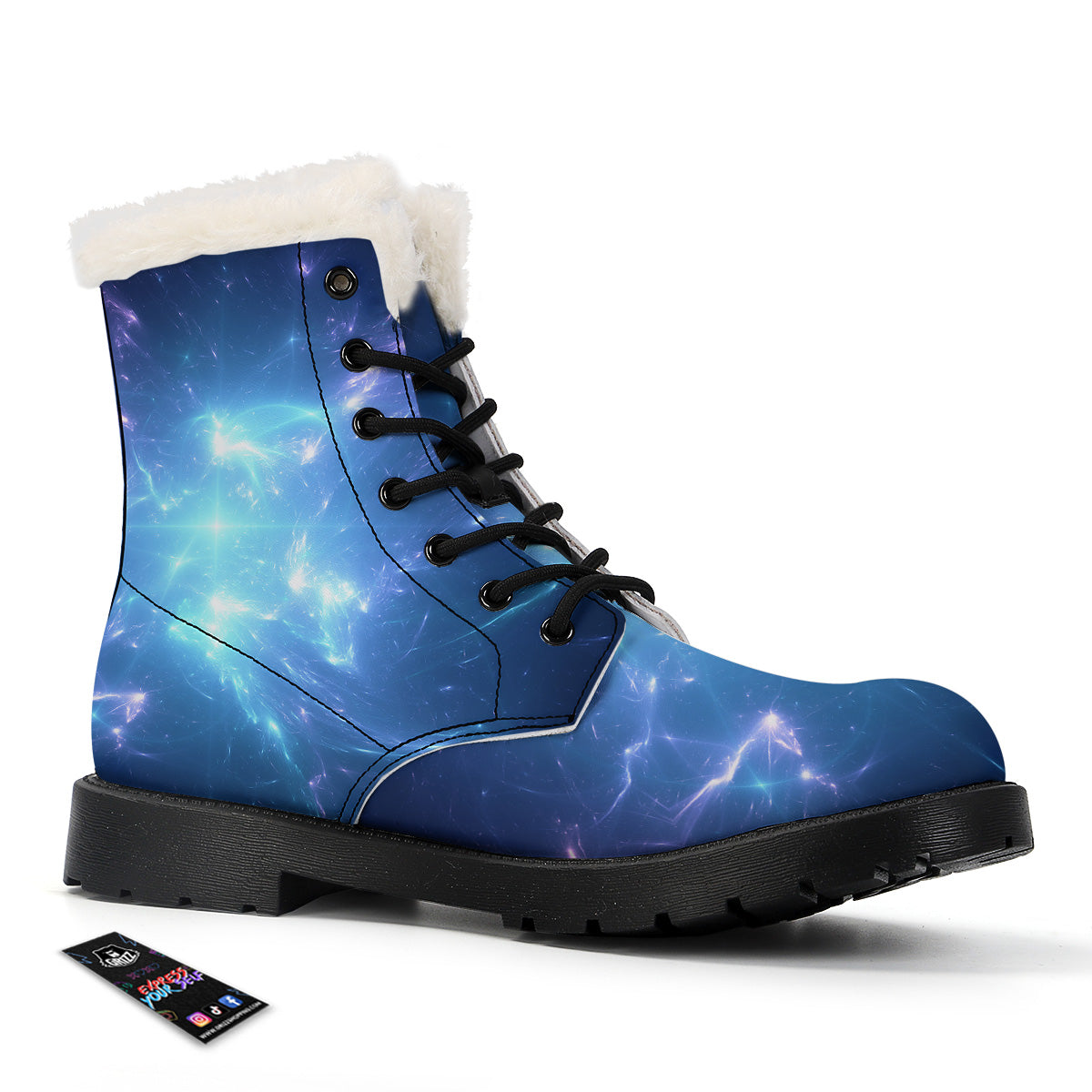 Plasma Blue Print Winter Boots-grizzshop