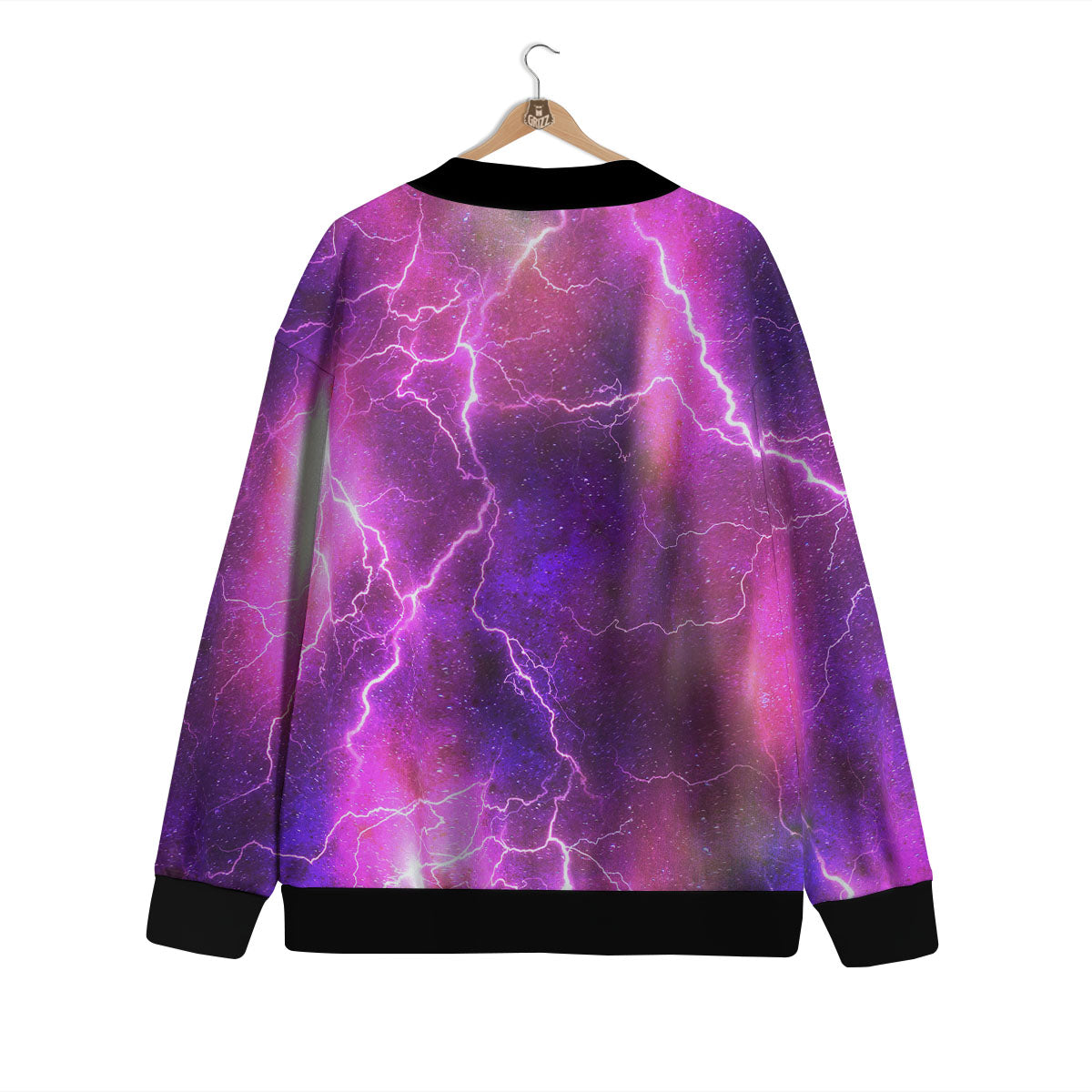 Plasma Lightning Print Cardigan-grizzshop