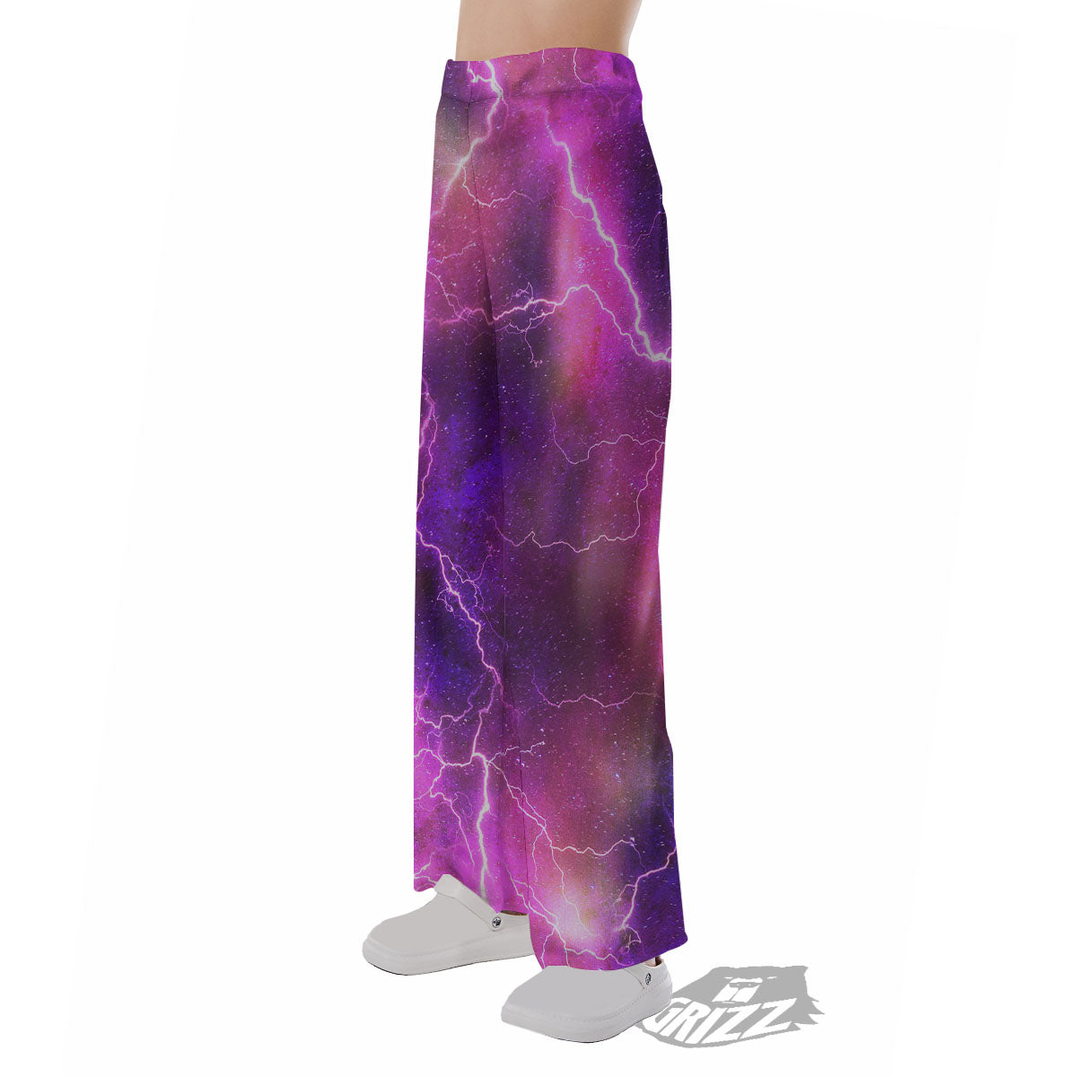 Plasma Lightning Print Pajama Pants-grizzshop
