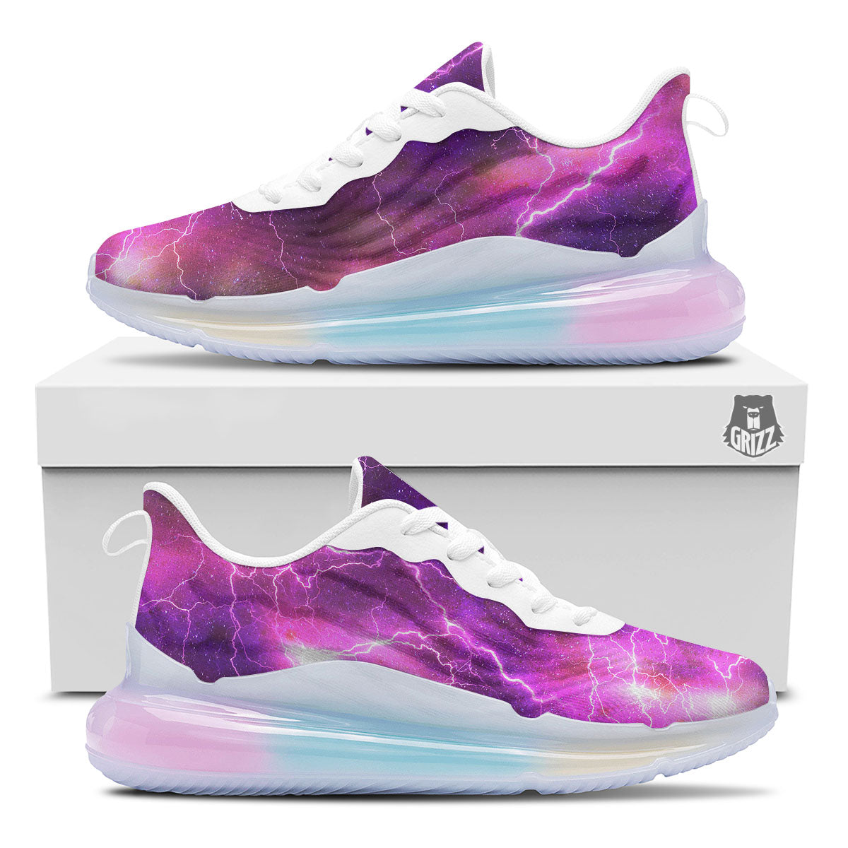 Plasma Lightning Print Running Sneakers-grizzshop