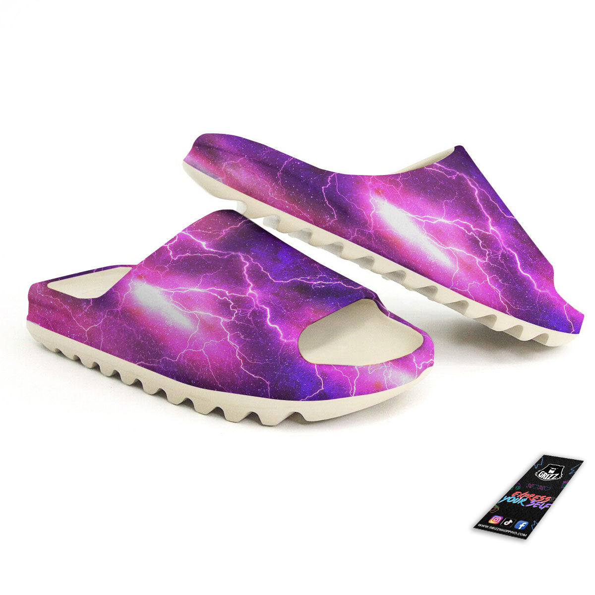 Plasma Lightning Print Sandals-grizzshop
