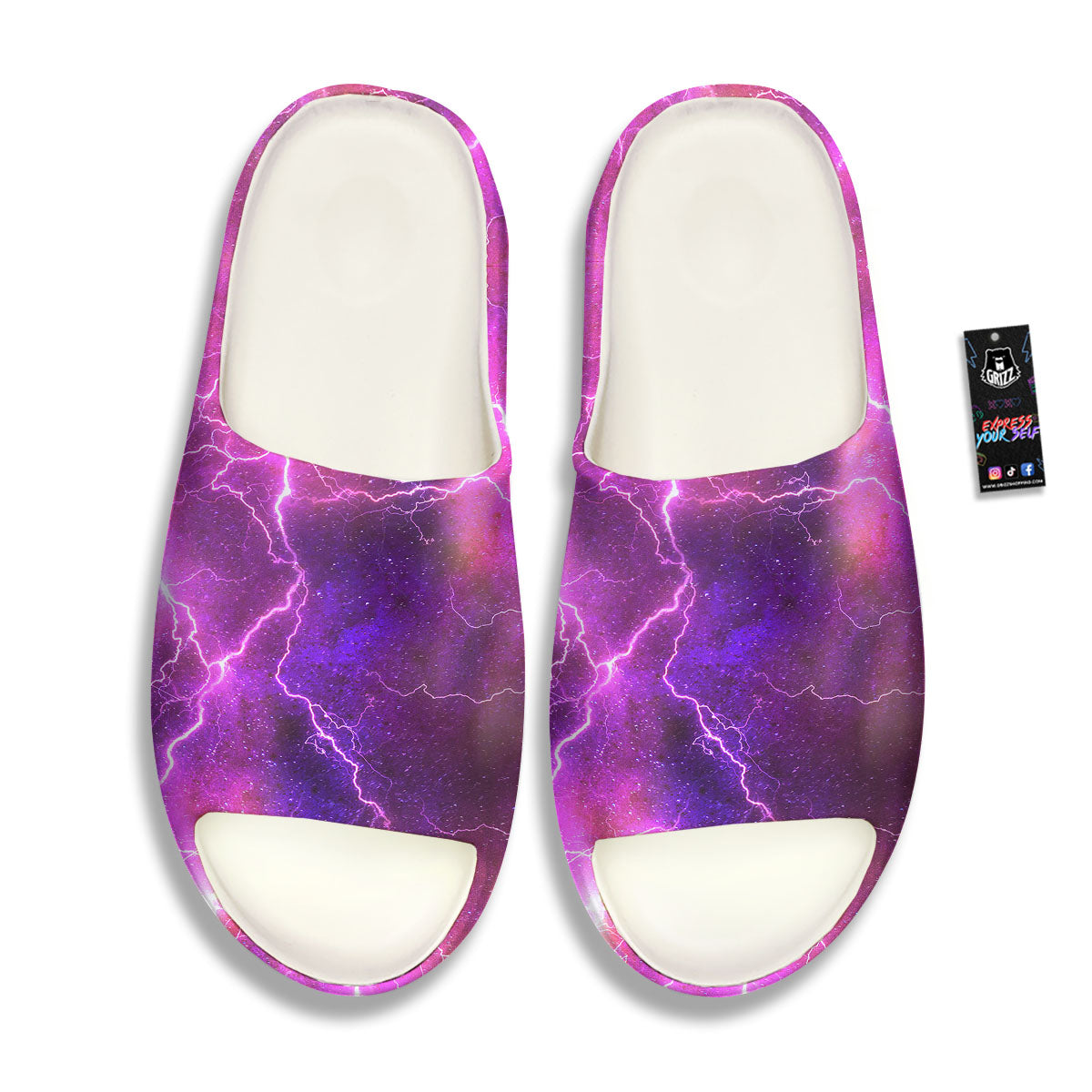 Plasma Lightning Print Sandals-grizzshop