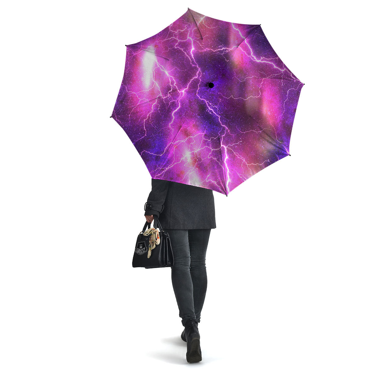 Plasma Lightning Print Umbrella-grizzshop