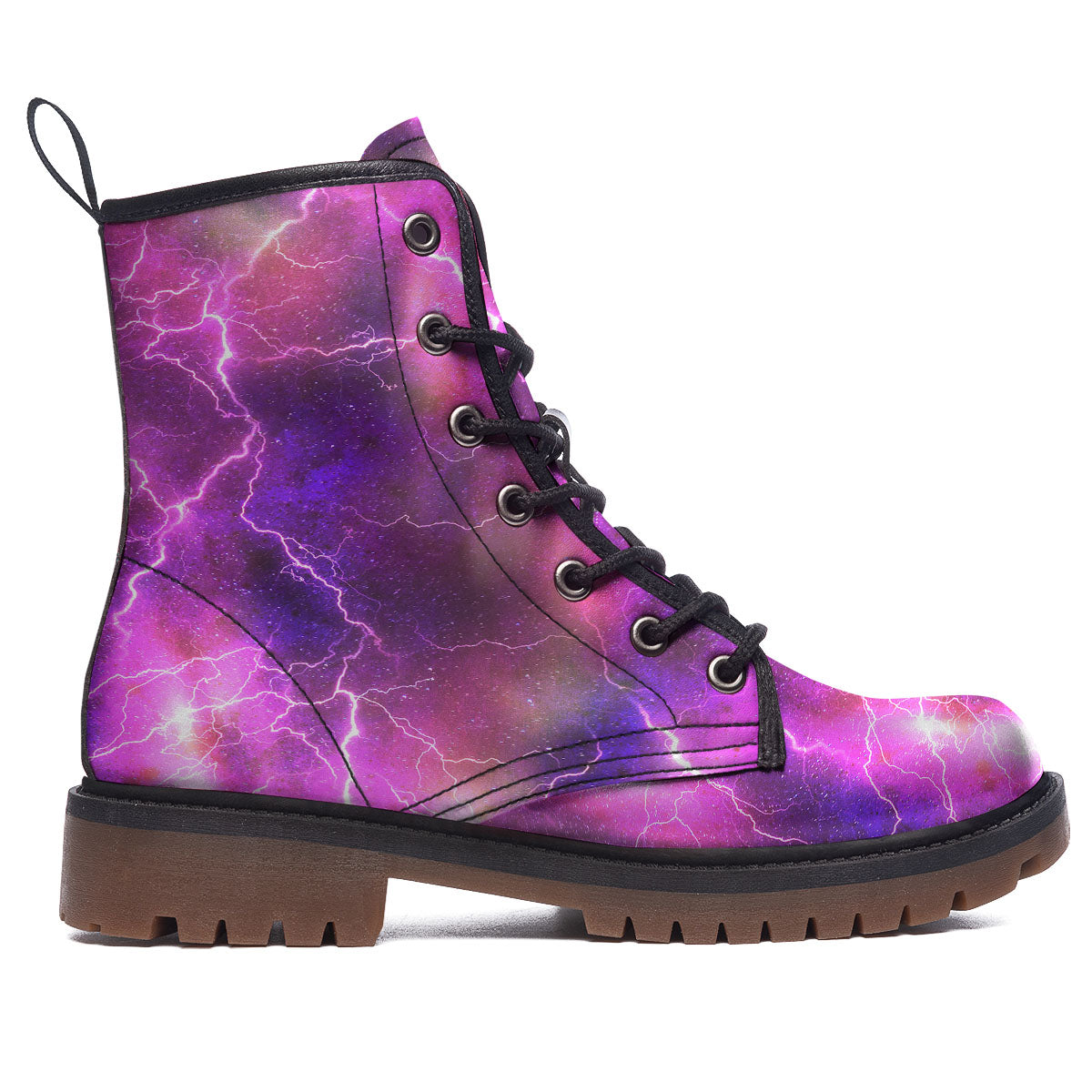 Plasma Lightning Print Work Boots-grizzshop