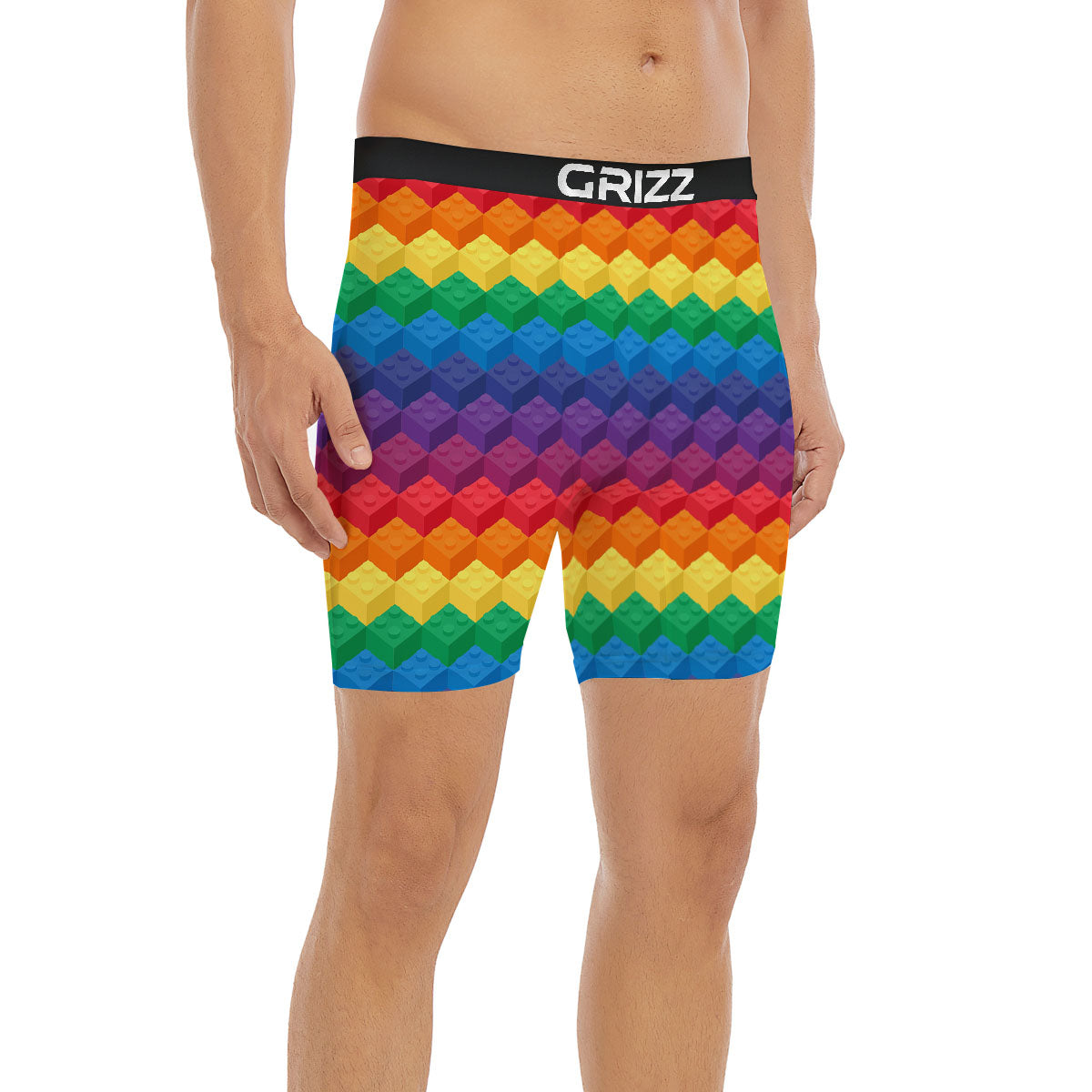 Plastic Blocks Building Print Pattern Boxer Briefs-grizzshop