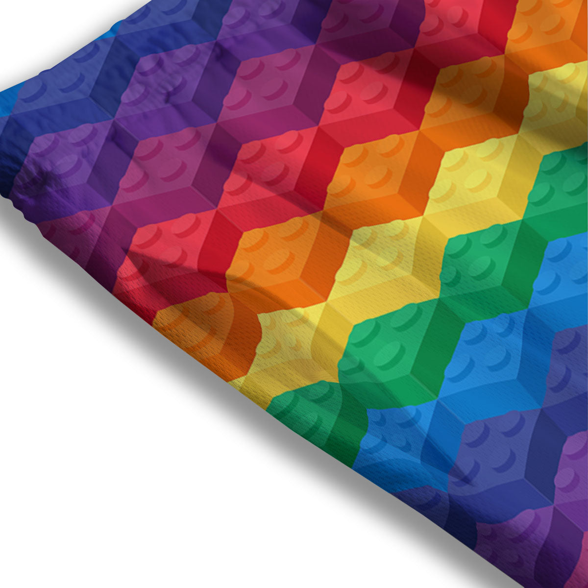 Plastic Blocks Building Print Pattern Mesh Shorts-grizzshop