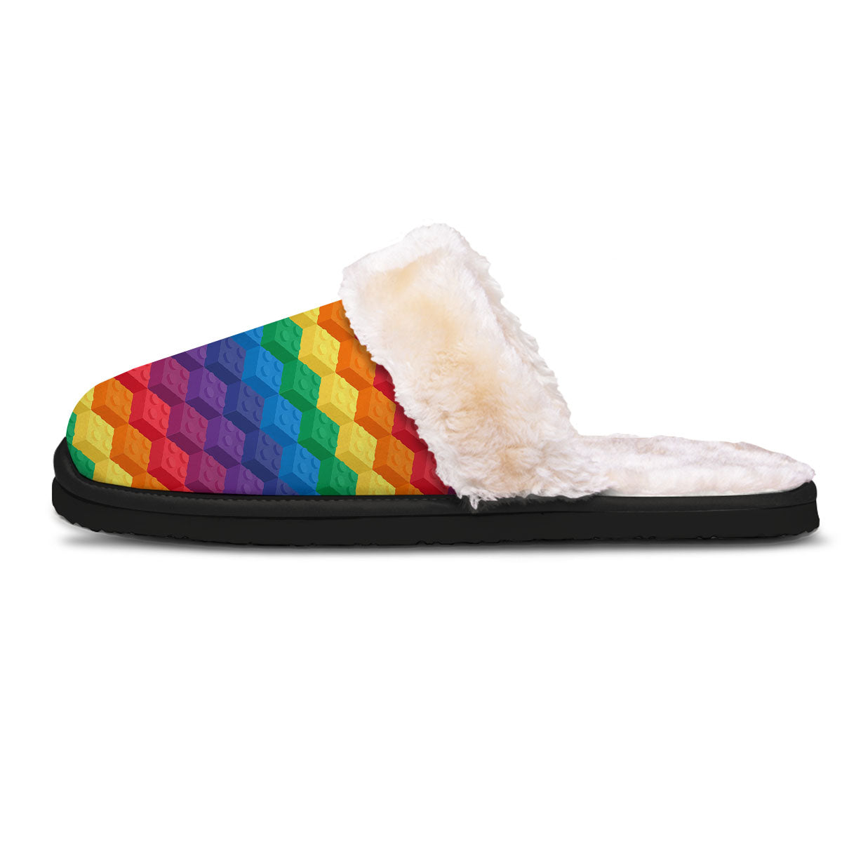 Plastic Blocks Building Print Pattern Slippers-grizzshop