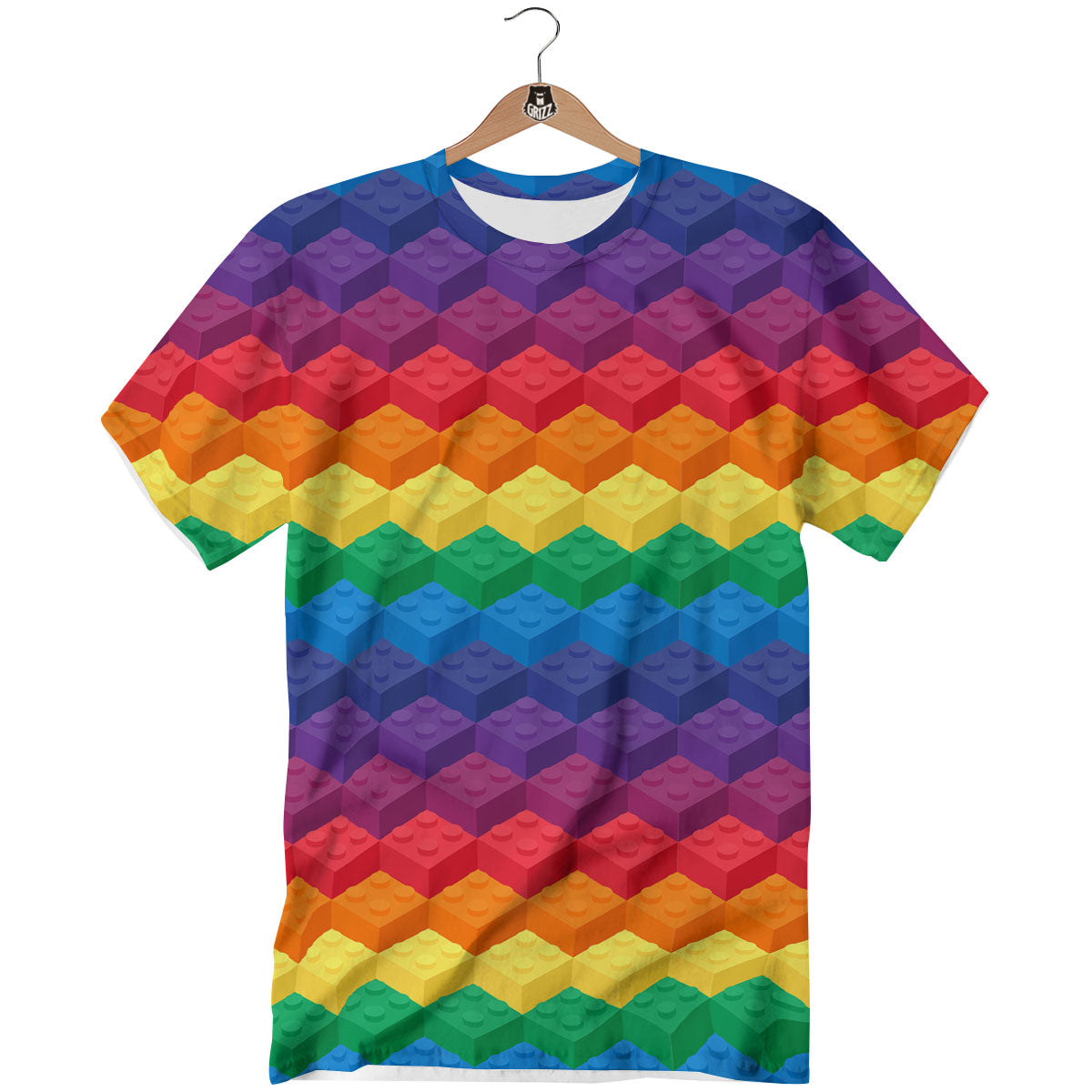 Plastic Blocks Building Print Pattern T-Shirt-grizzshop