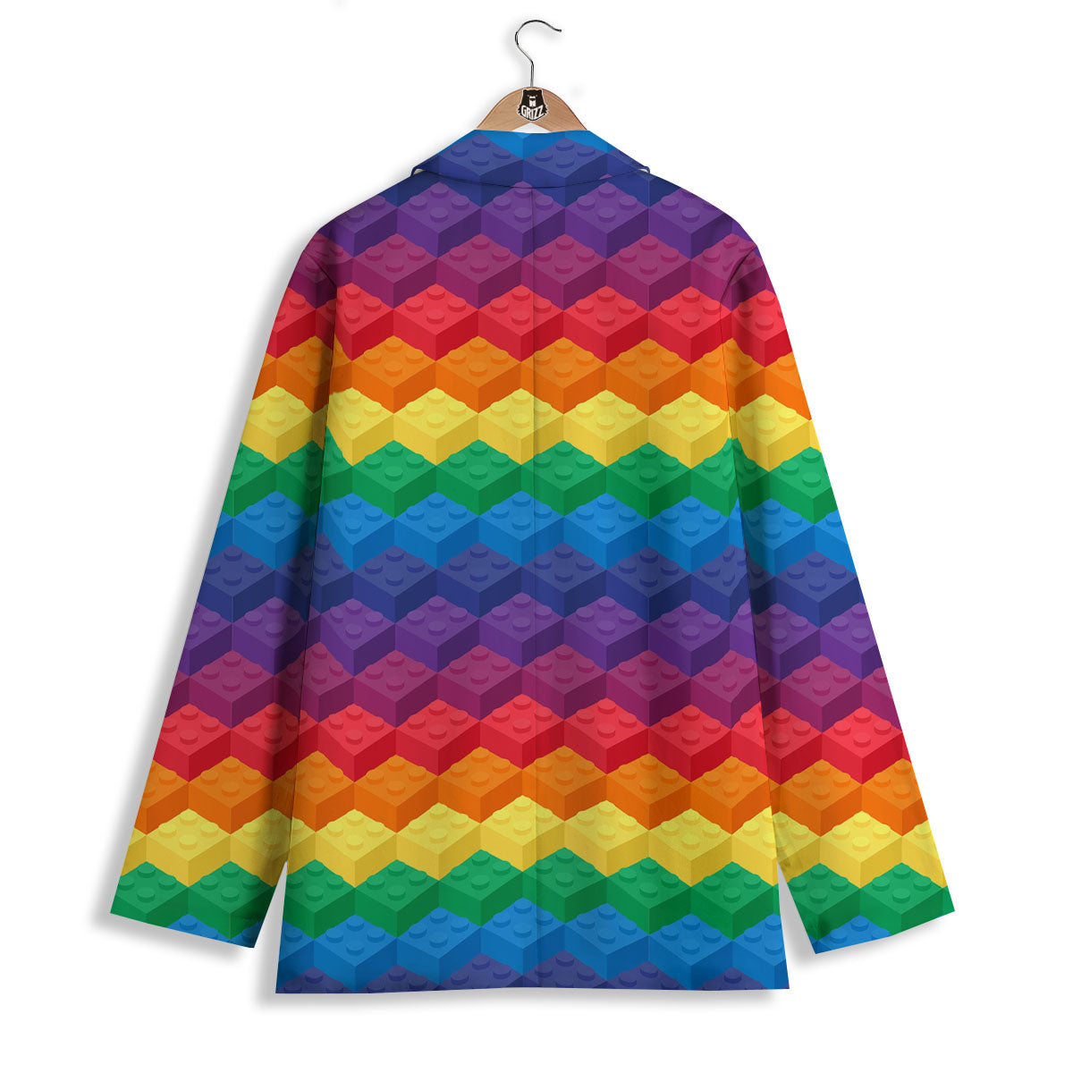 Plastic Blocks Building Print Pattern Women's Blazer-grizzshop