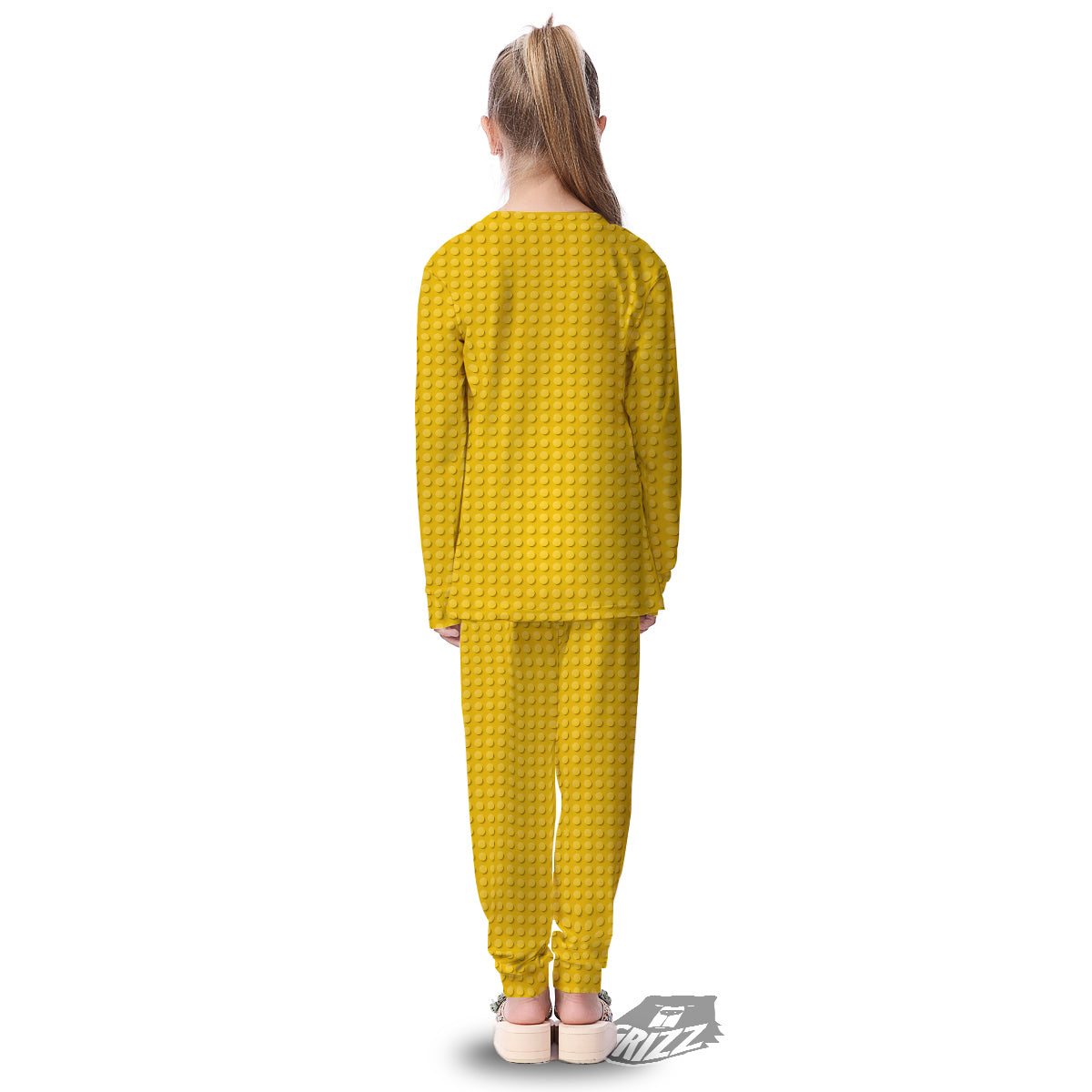 Plastic Building Blocks Yellow Print Pattern Kid's Pajamas-grizzshop