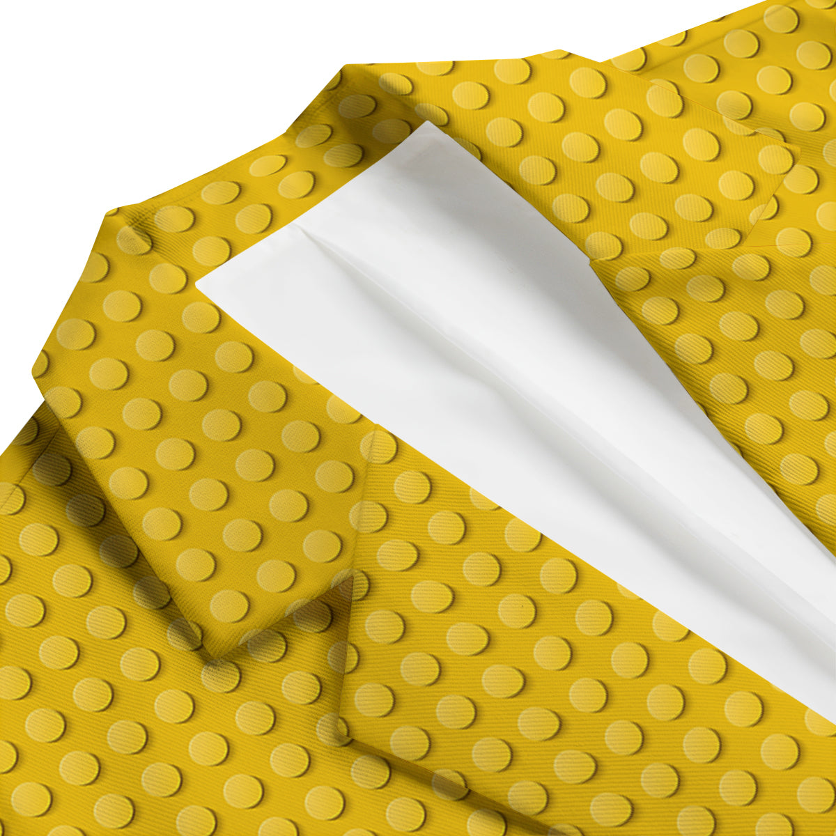 Plastic Building Blocks Yellow Print Pattern Men's Blazer-grizzshop