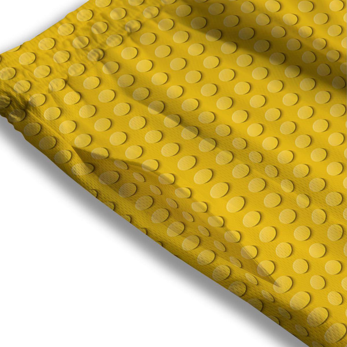 Plastic Building Blocks Yellow Print Pattern Mesh Shorts
