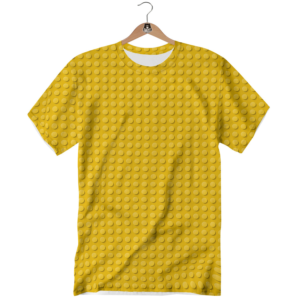Plastic Building Blocks Yellow Print Pattern T-Shirt-grizzshop