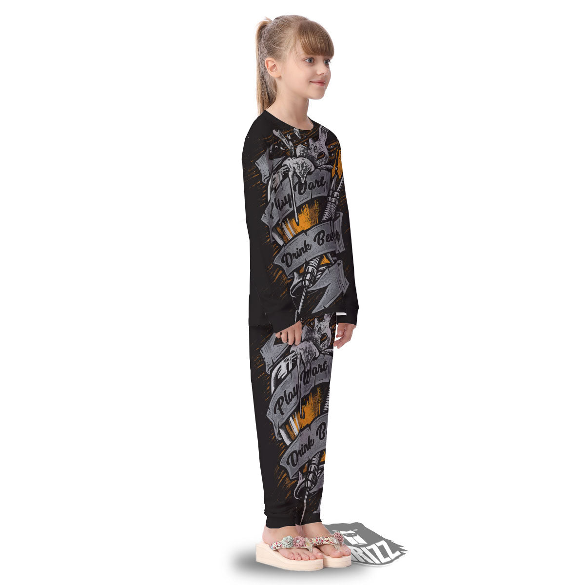 Play Dart Drink Beer Print Kid's Pajamas-grizzshop