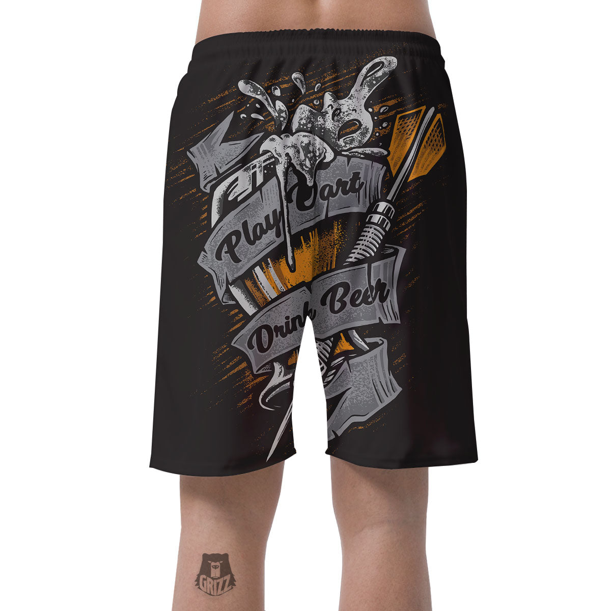 Play Dart Drink Beer Print Men's Shorts-grizzshop