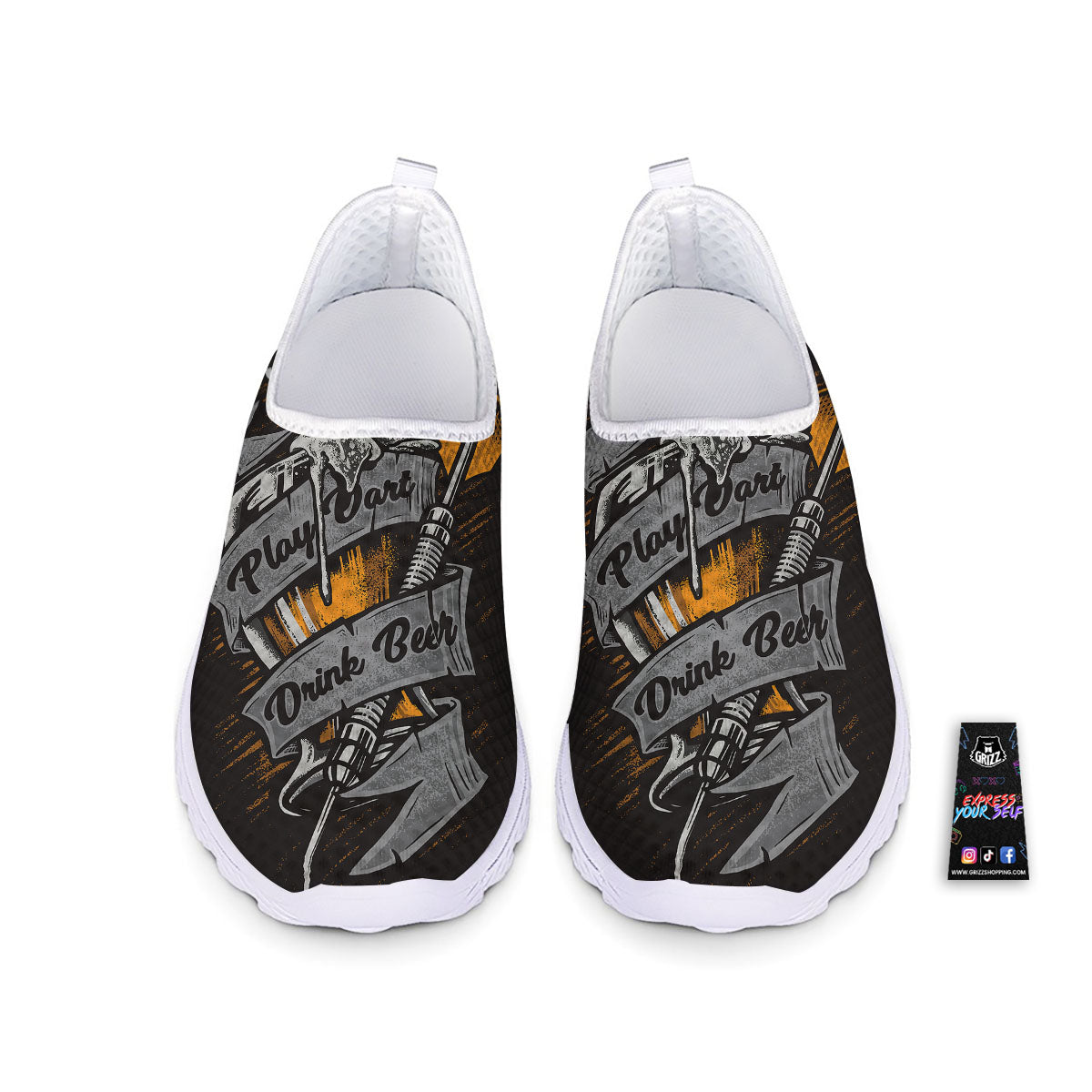 Play Dart Drink Beer Print Nurse Shoes-grizzshop