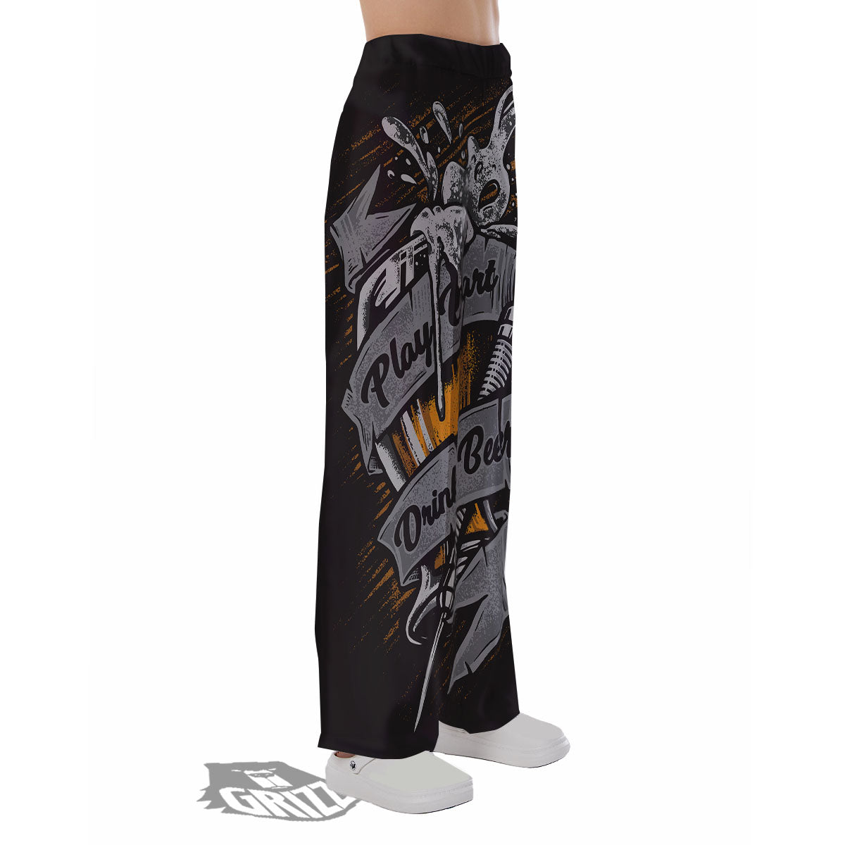 Play Dart Drink Beer Print Pajama Pants-grizzshop