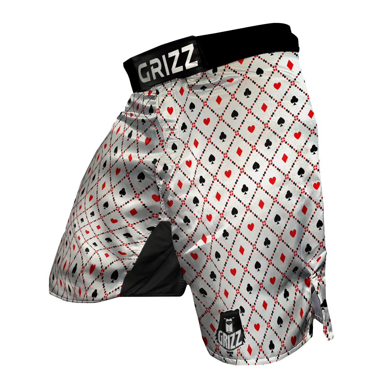 Playing Card Casino Poker Pattern Print MMA Shorts-grizzshop