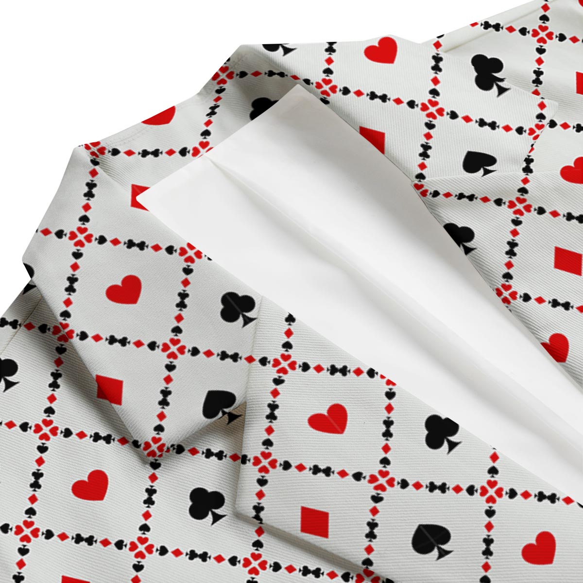 Playing Card Casino Poker Pattern Print Men's Blazer-grizzshop