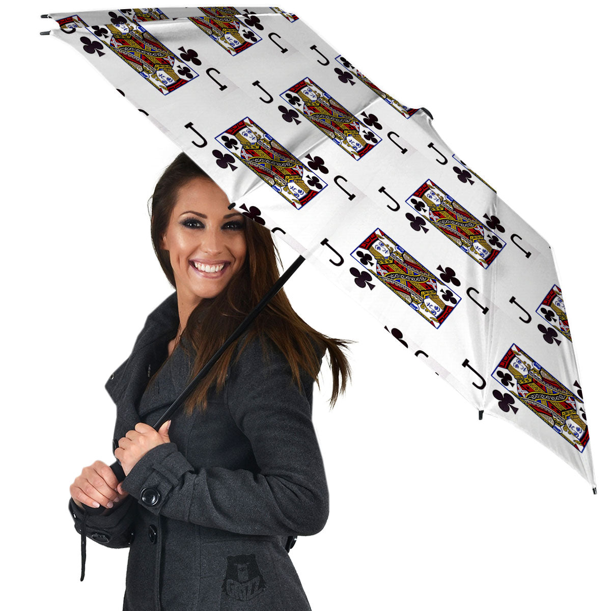 Playing Card Jack Of Clubs Print Pattern Umbrella-grizzshop