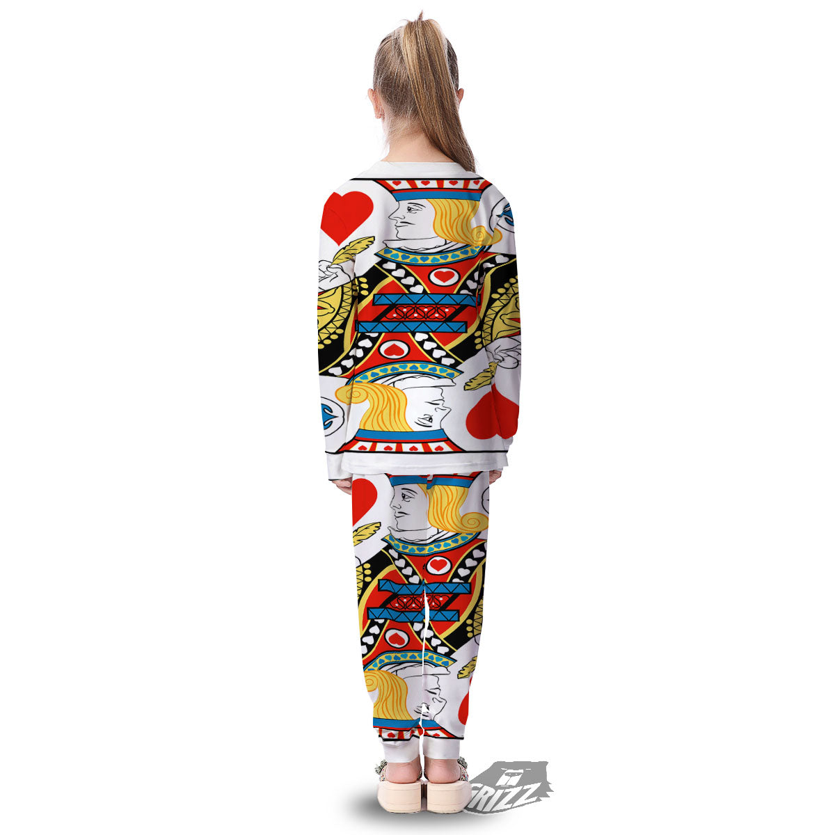 Playing Card Jack Of Hearts Print Kid's Pajamas-grizzshop