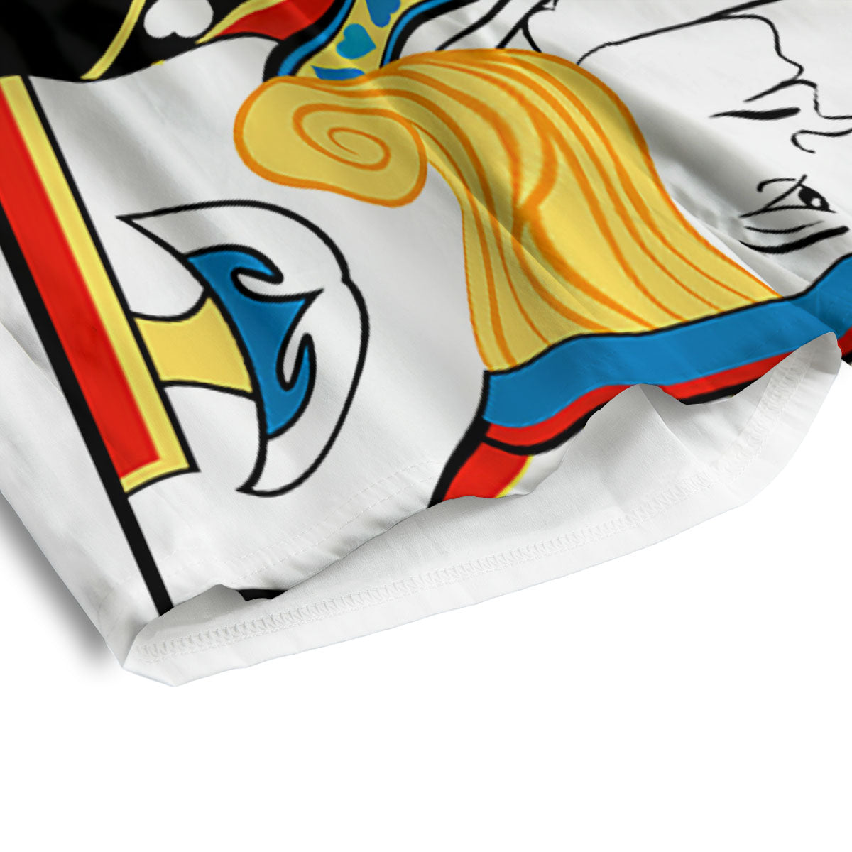 Playing Card Jack Of Hearts Print Men's Athletic Shorts