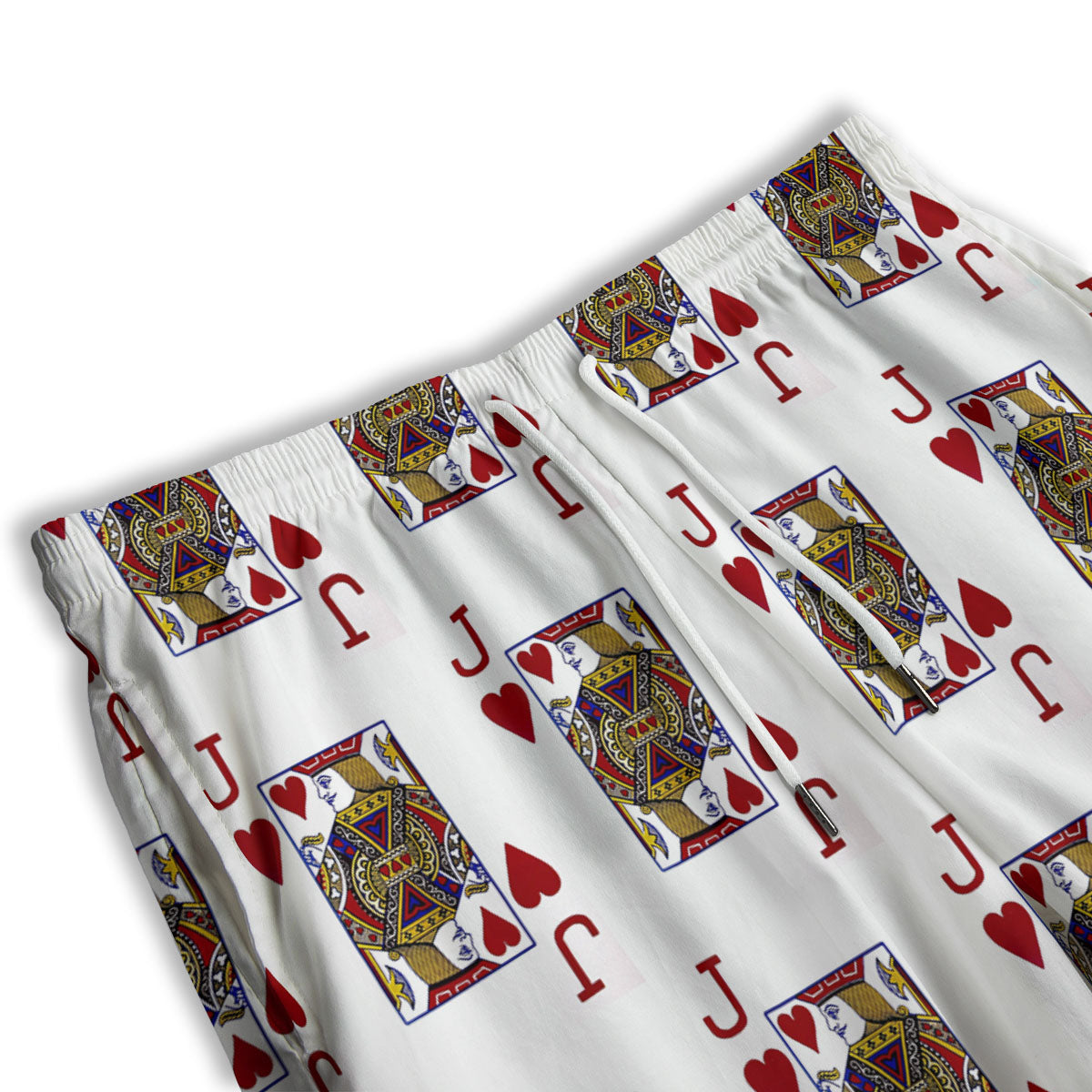 Playing Card Jack Of Hearts Print Pattern Men's Athletic Shorts