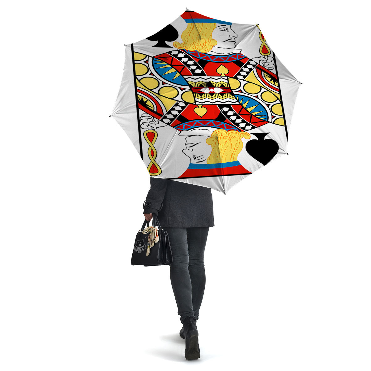 Playing Card Jack Of Spades Print Umbrella-grizzshop