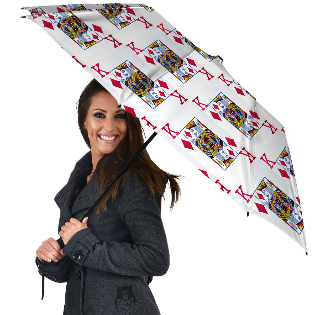 Playing Card King Of Diamonds Print Pattern Umbrella-grizzshop