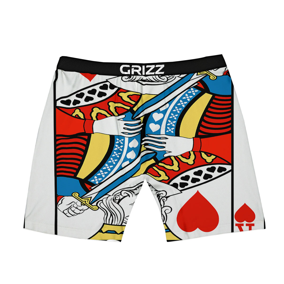 Playing Card King Of Hearts Print Boxer Briefs-grizzshop
