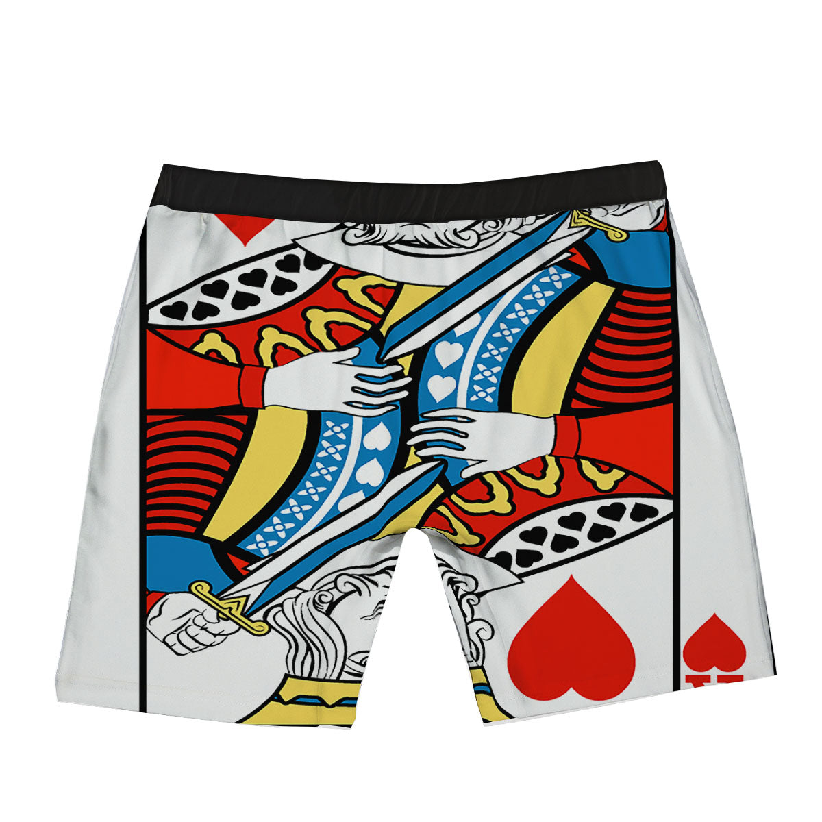 Playing Card King Of Hearts Print Boxer Briefs-grizzshop