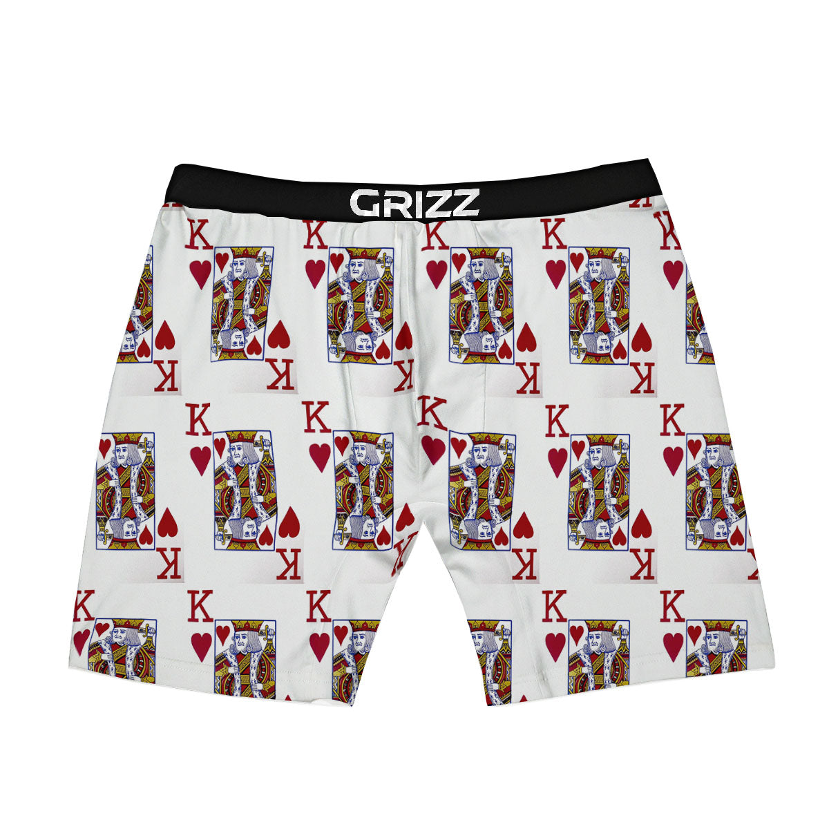 Playing Card King Of Hearts Print Pattern Boxer Briefs-grizzshop
