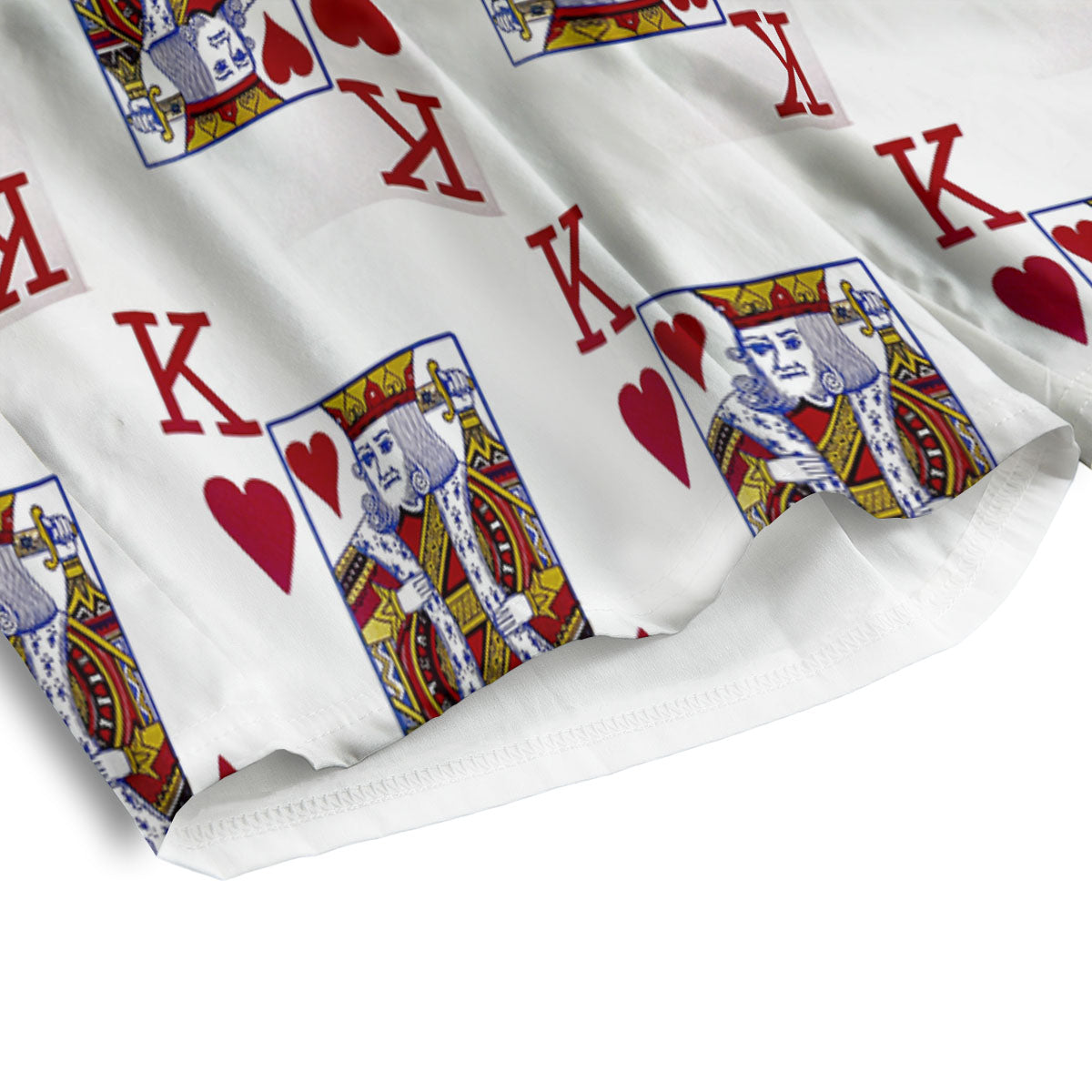 Playing Card King Of Hearts Print Pattern Men's Athletic Shorts