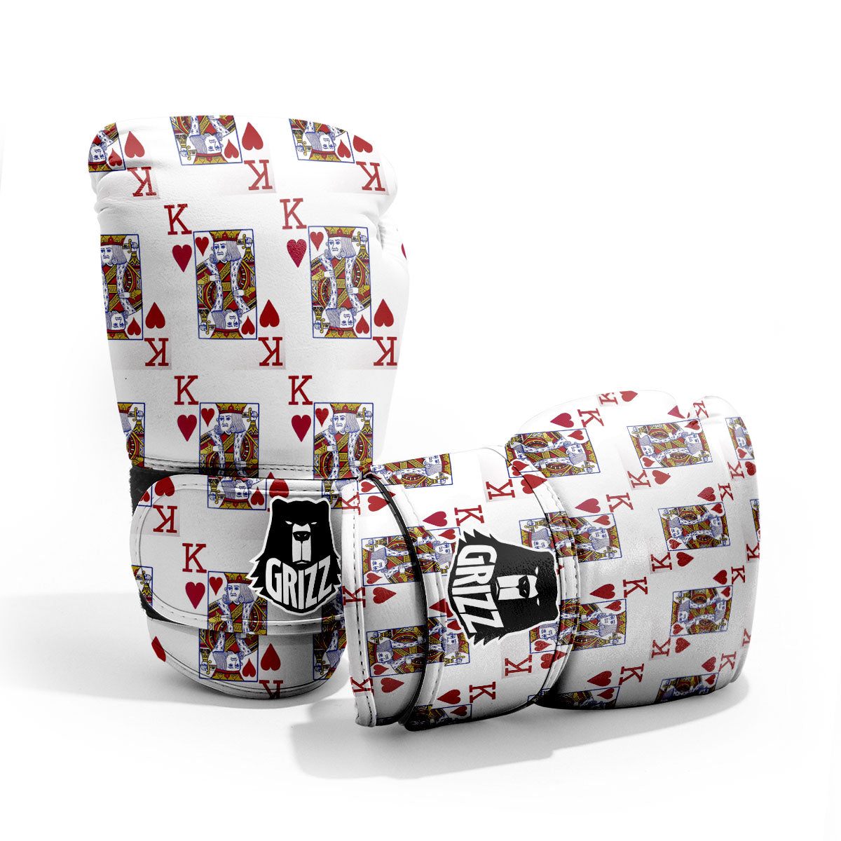 Playing Card King Of Hearts Print Pattern Pro Boxing Glove